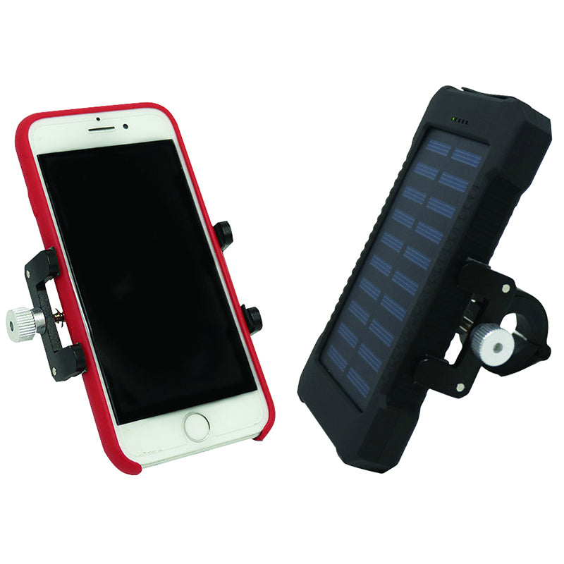 Support Smartphone-Telephone Coolride Alu Universel Avec Fixation Guidon Et Batterie Solaire (Vendu A L'Unite)