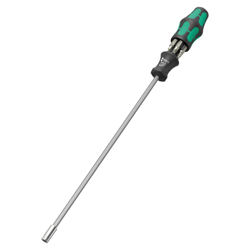 Tournevis Porte Embout Wera 27 Sb Kraftform Kompakt 27 XL Shk 1-4 Longueur Lame 300 mm (Avec Reserve D'Embout Intégrée)
