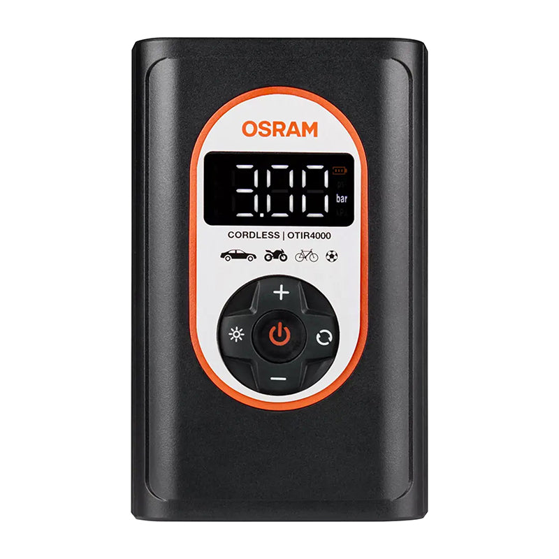 Compresseur-Gonfleur-Pompe Universel Tyre Inflate 4000 (12V) Rechargeable Usb-C + Allume Cigare -Osram-