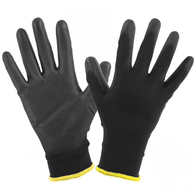 Gants Atelier P2R Polyurethane Noir Homologué Ce - Taille 7 (S) (Paire)
