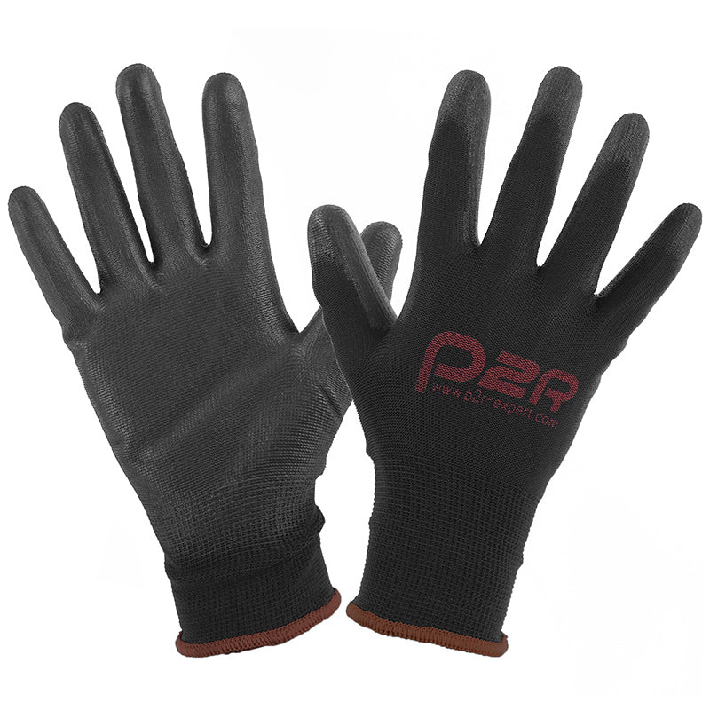 Gants Atelier P2R Polyurethane Noir Homologué Ce - Taille 9 (L) (Paire)