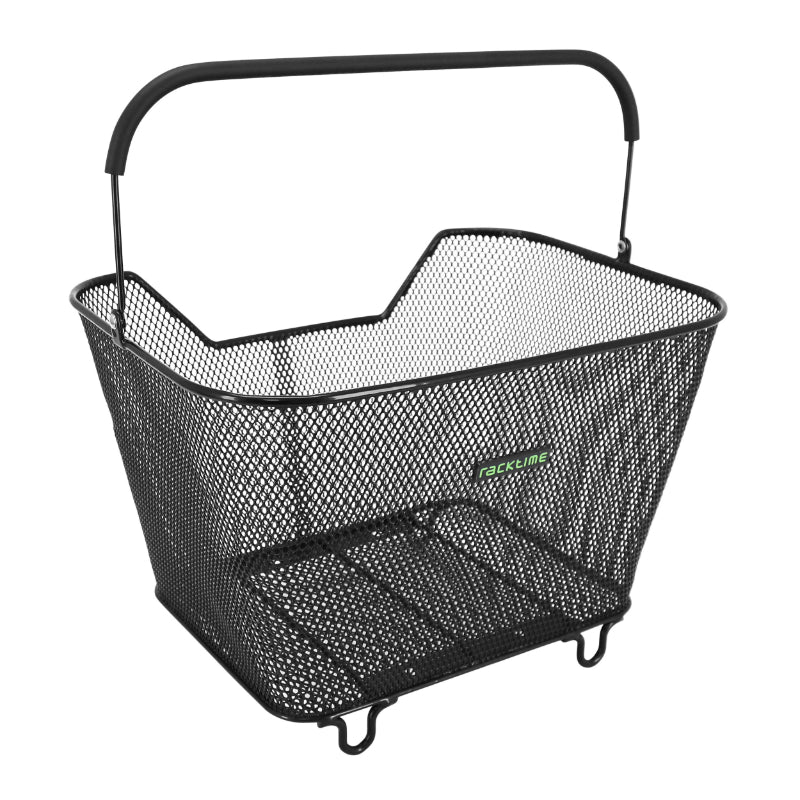 Panier Arrière Fil Acier Racktime Bask It Large Noir Avec Anse Sur Porte Bagage Racktime (43X29X31 cm) - Vendu Sans Platine Compatible Systeme Racktime Snapit 2.0 Et Snap It (178260 - 199818)