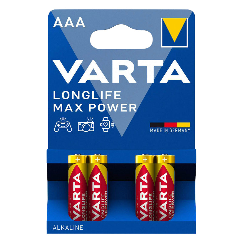 Pile Lr03 1.5V Varta Alcaline Longlife Max Power Lr03 - Aaa (Vendu Par 4)