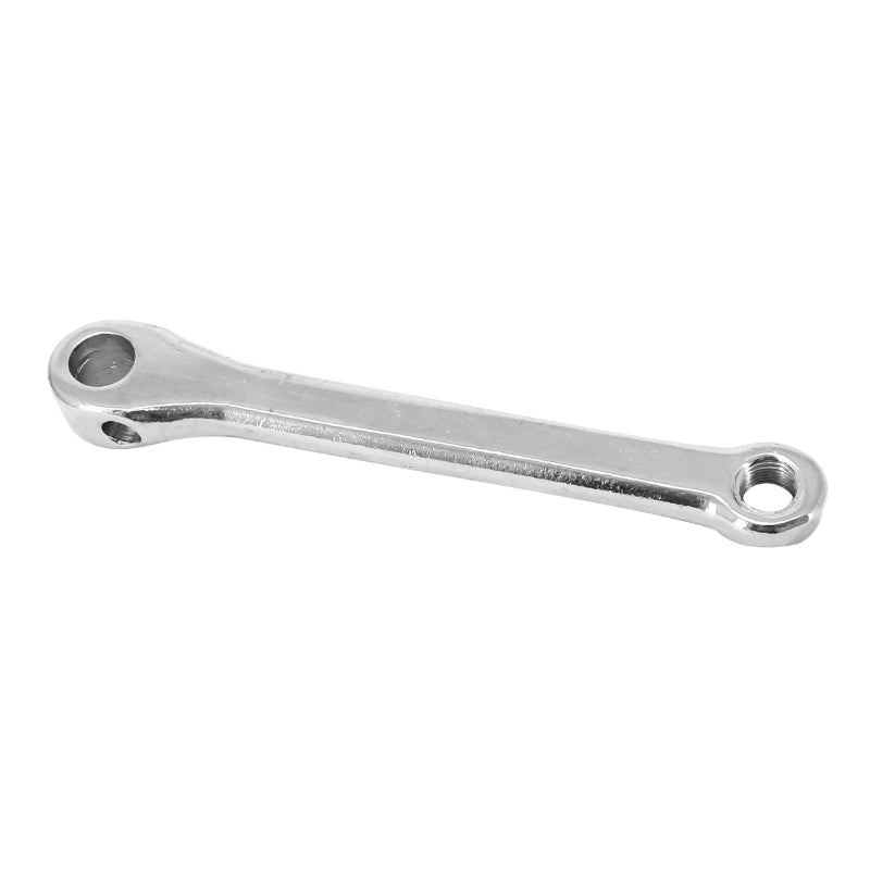 Manivelle Gauche Type Thun Longueur 165 mm Acier Argent (Avec Emplacement Pour Clavette 15 mm)
