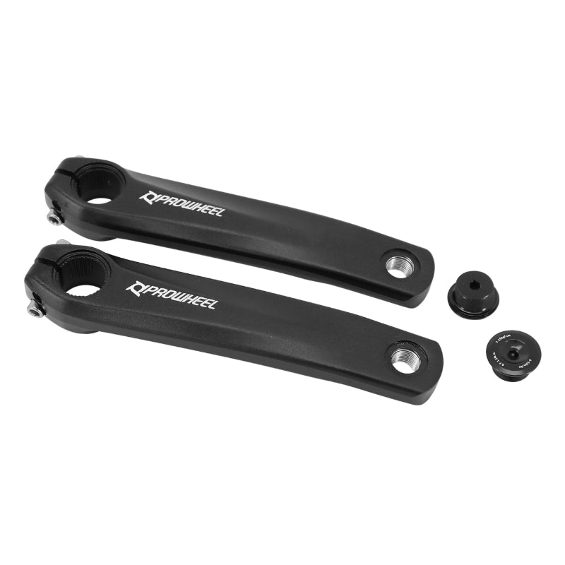 Manivelle Droite + Gauche VAE - E-Bike Longueur 165 mm Alu Noir Pour Moteur Shimano E8000, E7000, E6100 (Paire)
