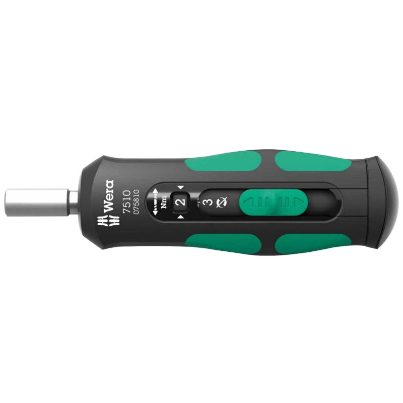 Tournevis Dynamometrique Wera 7515 Kraftform Safe Torque Speed 1-4 Serrage De 2 A 6 Nm Noir-Vert (Vendu A L'Unite) -Marq