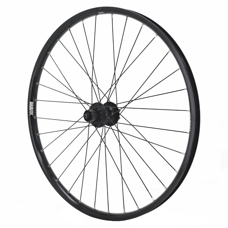 Roue VTT Disque Blocage 27.5" Maxx 25 Tubeless Ready Arrière Noir Moyeu Shimano M475 Disque 6 Trous 11-10-9V Compatible VAE - All Terrain - Jante 25C 32 Rayons
