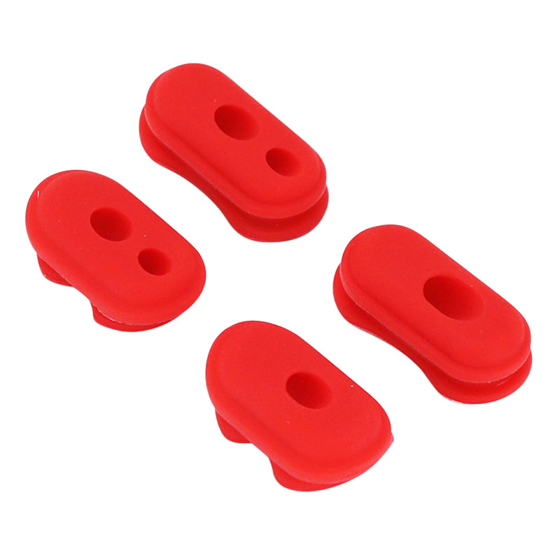 Support-Passe Câble Trottinette Pour Xiaomi M365, Essential, 1S, Pro, Pro 2, Mi 3 Silicone Rouge (Vendu Par 4) -P2R-