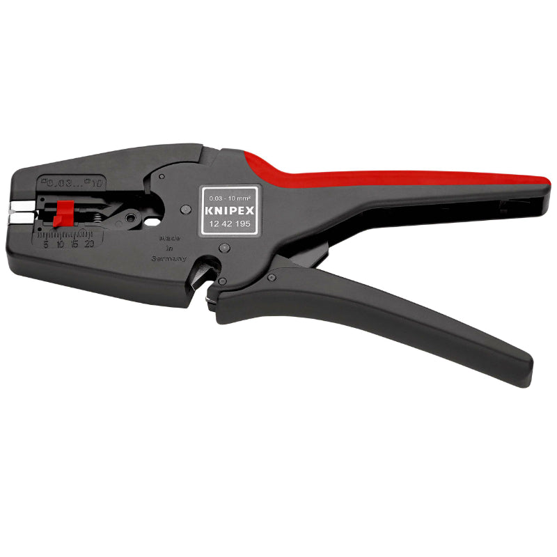 Pince A Denuder Pro Knipex Multistrip Automatique 190 mm Denudage Fil De 0,3 A 10Mm², Coupe Fil Jusqu'A 10Mm² (12 42 195) -Made In Germany -