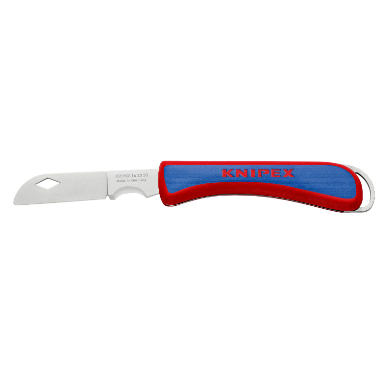 Couteau Electricien Pliant Pro Knipex Lame En Acier Inoxydable Avec Poignée Ergonomique (16 20 50 Sb) -Made In Germany-