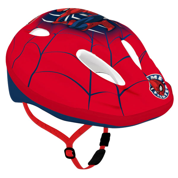 Casque Vélo Enfant Disney Spiderman Rouge Avec Molette Réglage Taille 52-56 (Vendu Sur Carte).