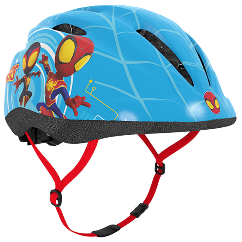 Casque Vélo Enfant Disney Spidey Bleu Avec Molette Réglage Taille 48-52 (Vendu Sur Carte)