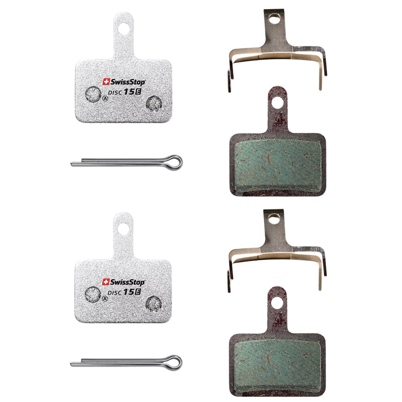Plaquette De Frein VTT Shimano Deore M515,M486,M485,M575,M395 (Swissstop Organic - Disc 15E - Fair & Pair) (2 Paires) - Compatible VAE