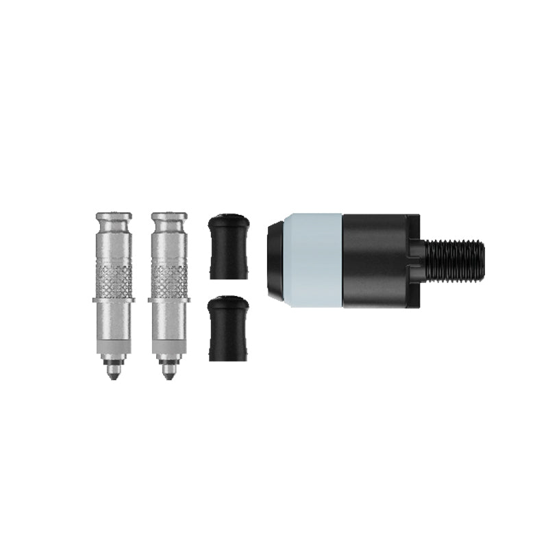 Adaptateur Valve De Pneu Tubeless Dunlop-Dv Schwalbe Clik Valve Obus Demontable + Adaptateur Tête De Pompe (Vendu A La Paire Sur Carte)