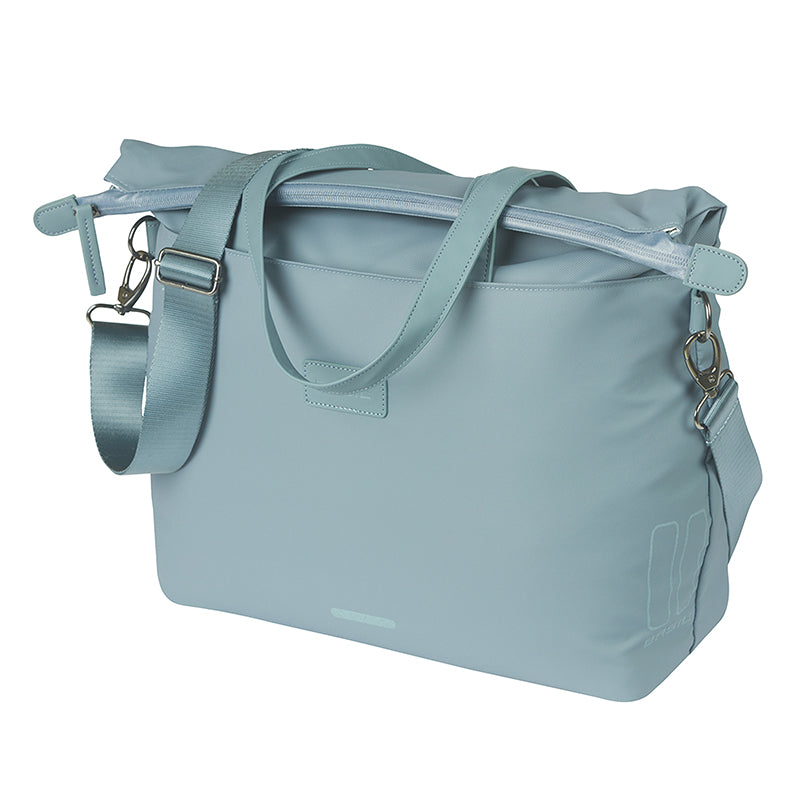 Sacoche Arrière Vélo Laterale Sac Ordinateur Portable Basil Manhattan Waterproof Bleu Droit-Gauche 12L Fixation Hook On