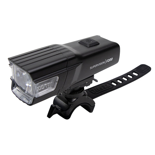 Éclairage Vélo Usb Avant Sur Cintre Zefal Supervision F200 Lumen Noir