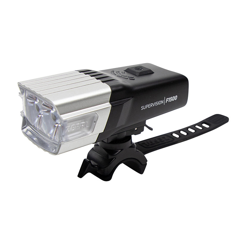 Éclairage Vélo Usb Avant Sur Cintre Zefal Supervision F1500 Lumen Noir