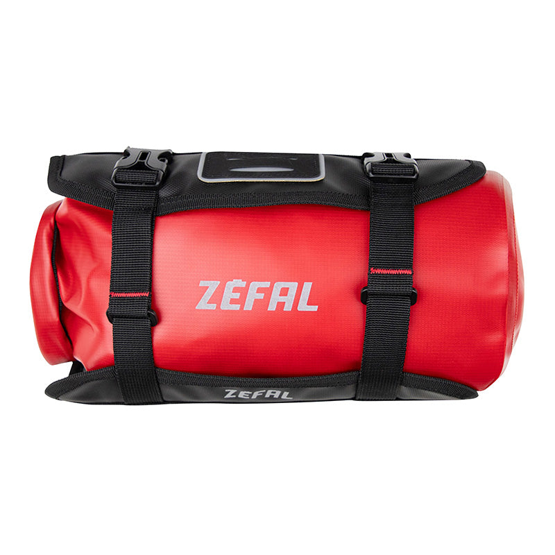 Sacoche De Cintre-Guidon Vélo Zefal Z Adventure F5 Rouge Étanche Fixation Auto-Agrippantes - Clips (L 150 X L 380 X H 15