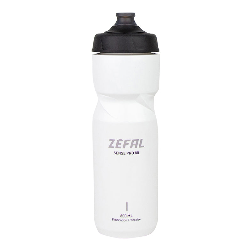 Bidon Zefal Sense Pro 80 Blanc (Noir-Gris) 800Ml (Bouchon Sécurité Anti-Goutte)