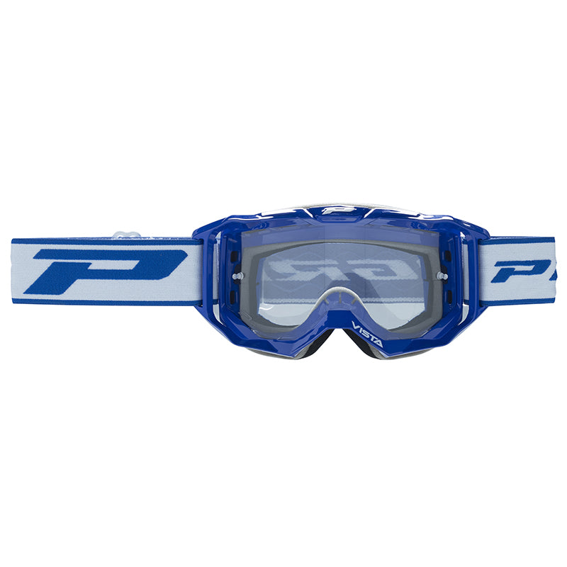Masque-Lunettes Cross Progrip 3303 Tr Vista Bleu Ecran Transparent Anti-Rayures-Anti U.V.-Anti-Buee (Homologué Ce-En-N° Ac-96025 Rev.2)