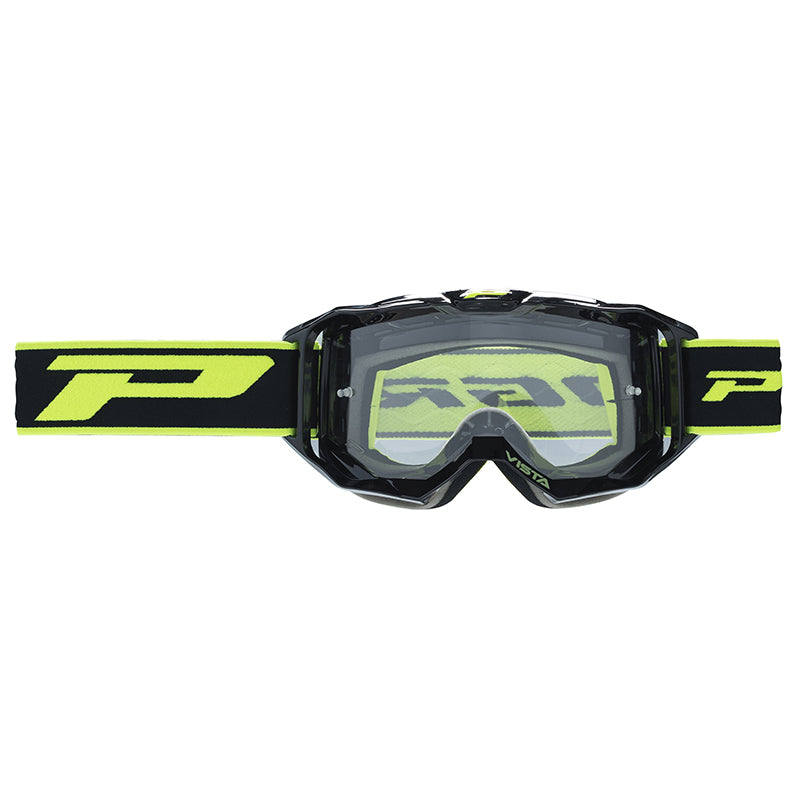 Masque-Lunettes Cross Progrip 3303 Tr Vista Noir Ecran Transparent Anti-Rayures-Anti U.V.-Anti-Buee (Homologué Ce-En-N° Ac-96025 Rev.2)