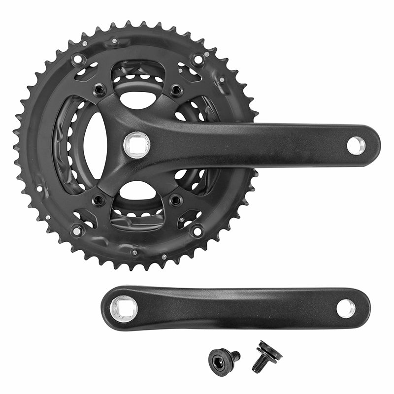 Pédalier Route P2R 8-9V. Alu Noir 172.5 mm 50-39-30 (Boîtier 116 mm) Plateaux Demontables