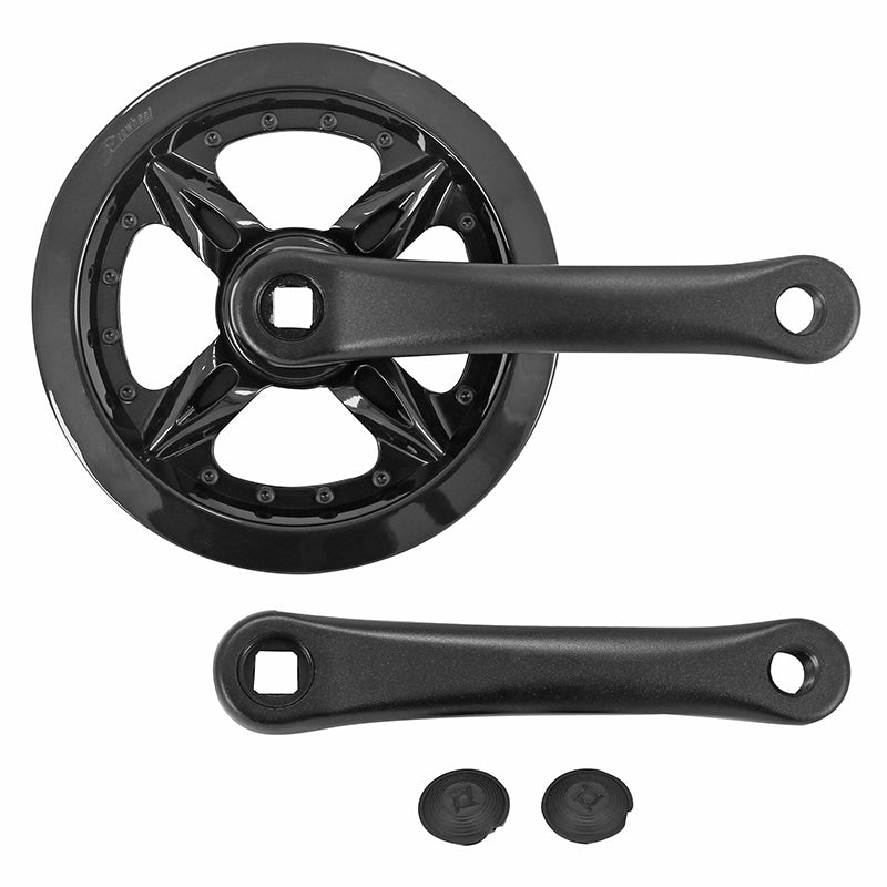 Pédalier VTT P2R 6-7-8V. Double Flasque Alu Noir 152 mm 36 dents (Boîtier 119 mm)