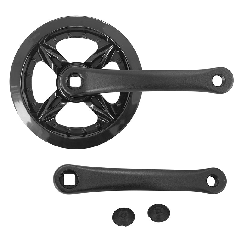 Pédalier VTT P2R 6-7-8V. Double Flasque Alu Noir 170 mm 36 dents (Boîtier 119 mm)