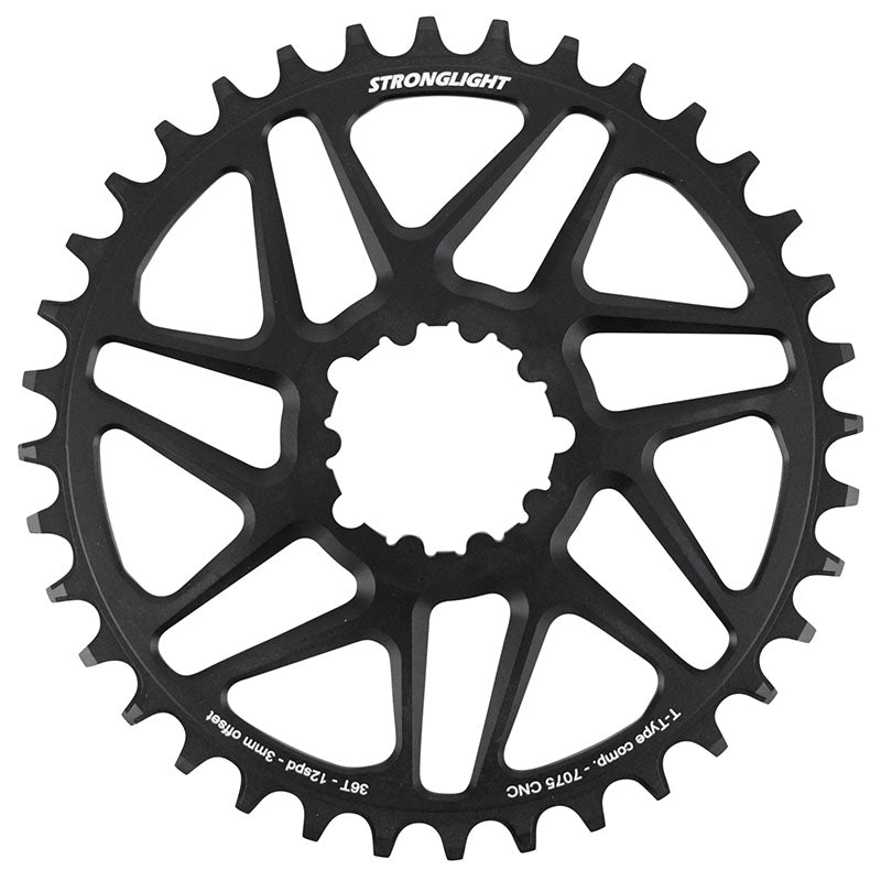 Plateau VTT Direct Mount Pour Sram Sx-Nx-Gx Stronglight Mono Alu Noir 36 dents - Deport 3 mm 12V.