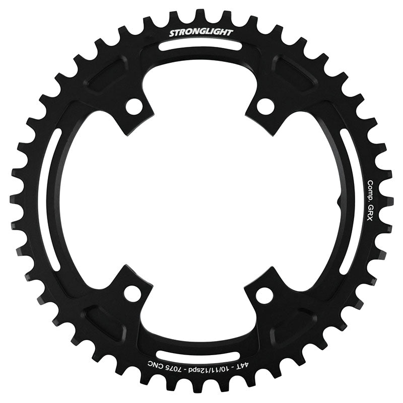 Plateau Gravel 4 branches Ø 110Pour Shimano Grx Fc-Rx600-Rx610-Rx810-Rx820 Stronglight Mono Alu Noir 44 dents - Deport