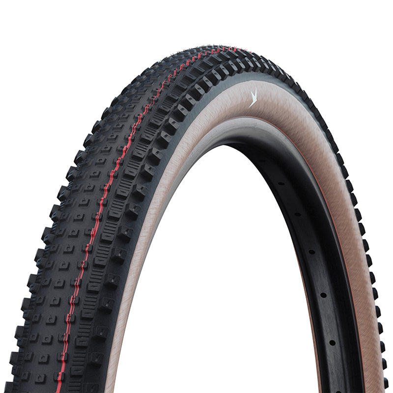 Pneu VTT - VAE 29 X 2.25 Schwalbe Rick Xc Noir Tlr Super Race (57-622) Tubeless Ready Flanc Transparent Homologué VAE E2
