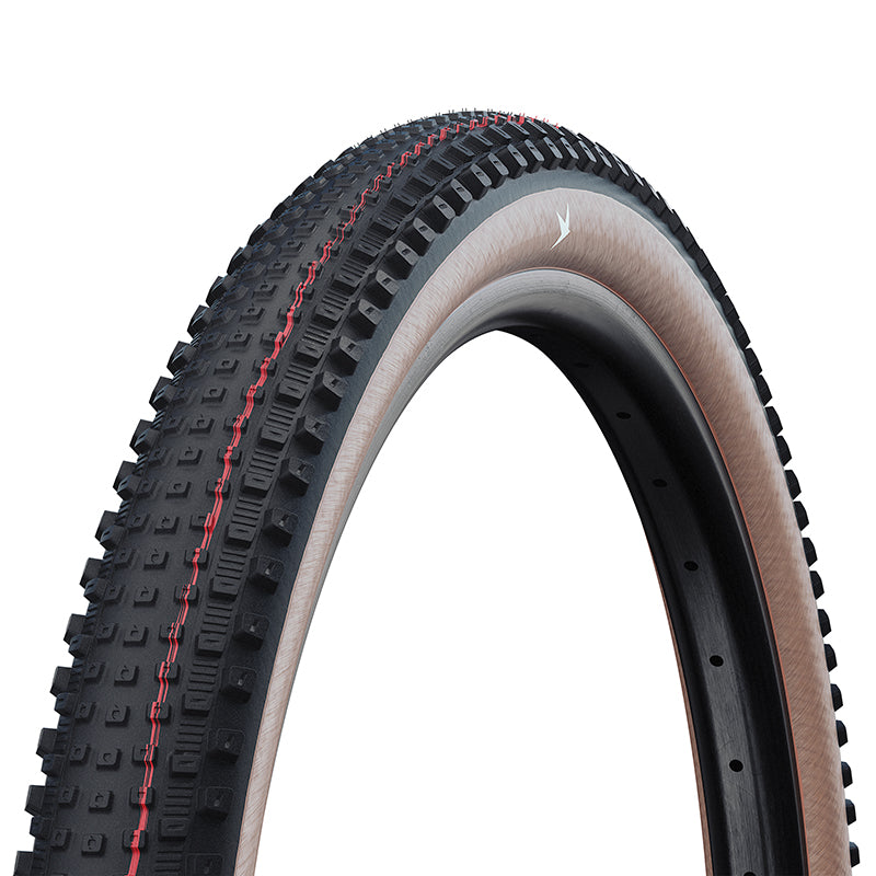 Pneu VTT - VAE 29 X 2.40 Schwalbe Rick Xc Noir Tlr Super Race (62-622) Tubeless Ready Flanc Transparent Homologué VAE E2