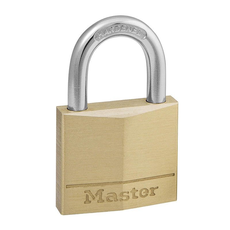Cadenas A Clé Masterlock Laiton Anse Acier Cemente Largeur 30 mm, Anse 16 mm, Diam 5 mm (Double Verrouillage) (Vendu A L'Unite)