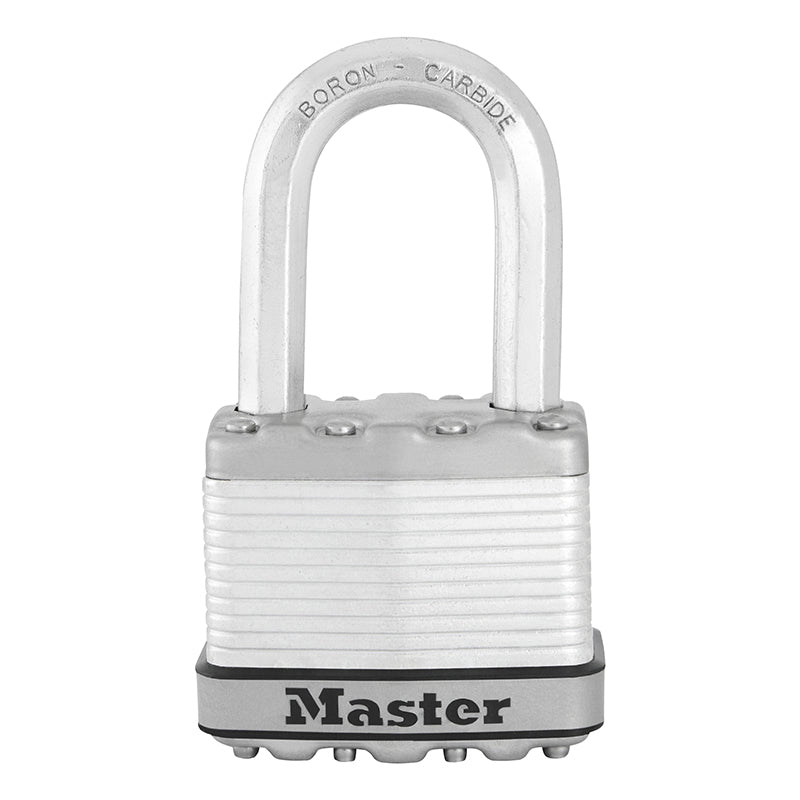 Cadenas A Clé Masterlock Excell Acier Traite Anti-Intemperies Anse Octogonale Tough-Cut Largeur 50 mm, Anse Haute 38 mm, Diam 9 mm (Double Verrouillage) (Vendu A L'Unite)