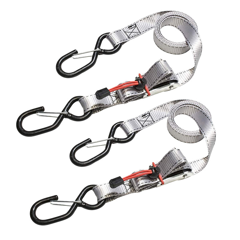 Sangle A Boucle Autobloquante Masterlock Largeur 25 mm Longueur 1,80M Gris Capacite D'Arrimage 250Kg (Vendu A La Paire)