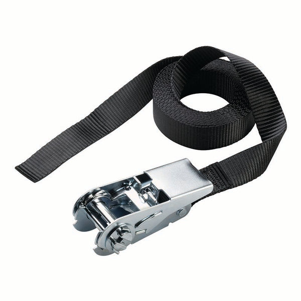Sangle A Cliquet Masterlock Largeur 25 mm Longueur 2,50M Noir Capacite D'Arrimage 400Kg (Vendu A L'Unite) -Certification