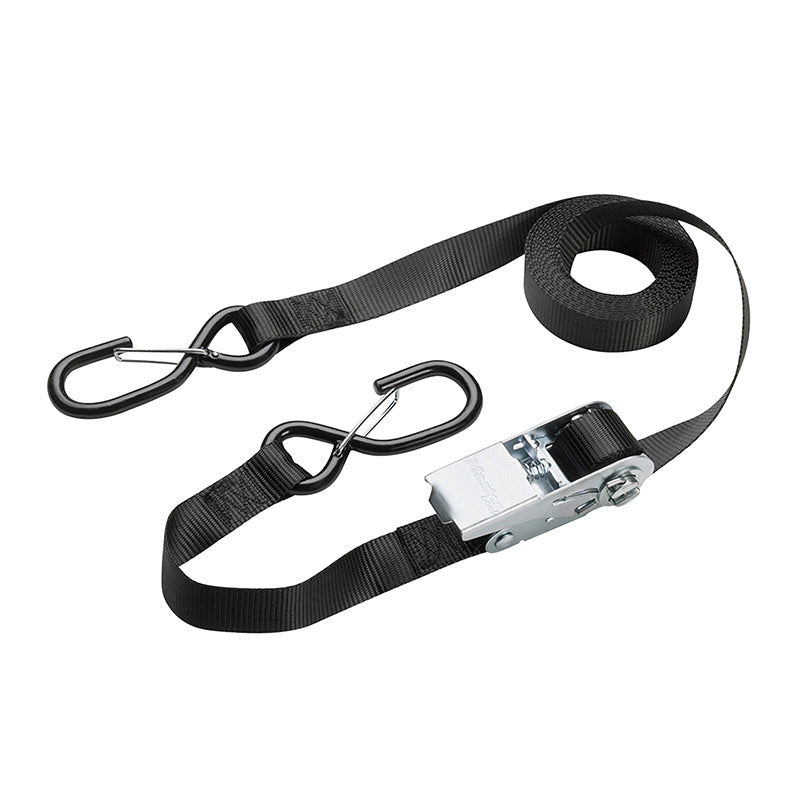 Sangle Moto A Cliquet Avec Crochet Masterlock Largeur 25 mm Longueur 5M Noir Capacite D'Arrimage 400Kg (Vendu A L'Unite) -Certification Tuv-