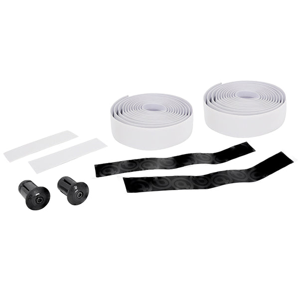 Ruban De Guidon - Cintre Btp Performance Pro Blanc Reflechissant Avec Bouchons (Confortable Épaisseur 3 mm)