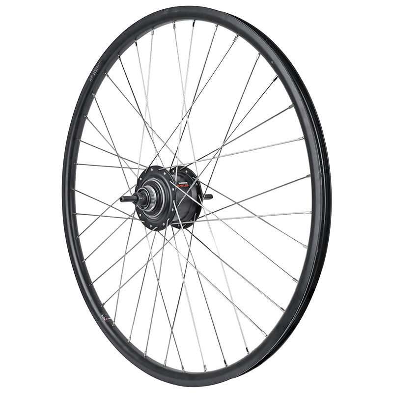 Roue City Disque Arrière 26" Moyeu Nexus 7V Centerlock Noir Jante 19C 36 Rayons