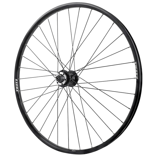 Roue VTT Disque Blocage 27.5" Karma Arrière Noir Moyeu Velox Disque 6 Trous Roue Libre Type Shimano 7-6-5V Compatible VA
