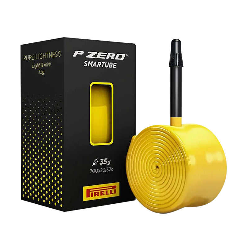 Chambre A Air Vélo 700 X 23-32 Pirelli P Zero Smartube Tpu Valve Presta Jaune - Noir 80 mm