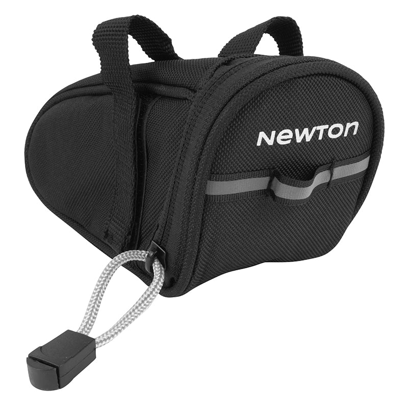 Sacoche De Selle Vélo Newton 1.4L Noir Fixation Velcro ( L 180 mm X L 95 mm X 80 mm)