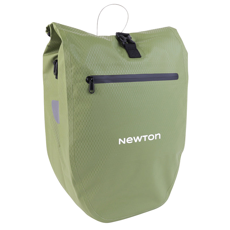 Sacoche Arrière Vélo Laterale Sac Bandouliere Newton Vert D'Eau Droit-Gauche 21L Fixation Quick Lock Pour Porte Bagage Avec Systeme Antivol (53 X 29,5 X 13,5 cm)