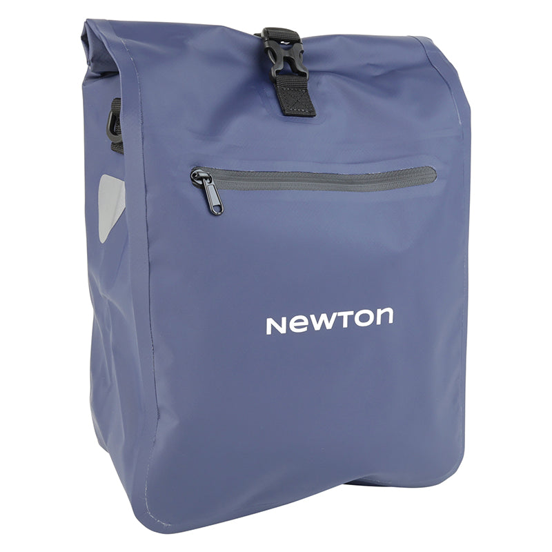 Sacoche Arrière Vélo Laterale Sac Bandouliere Newton Bleu Droit-Gauche 20L Fixation A Crochet Et Velcro Pour Porte Bagage