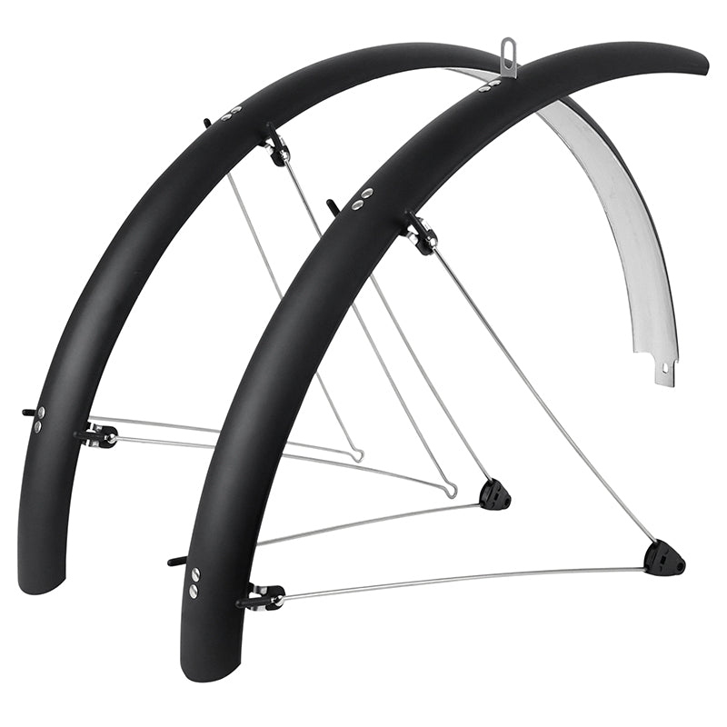Garde Boue VTT Tringles 26" Stronglight Tour 54 mm Noir Mat (Paire) Avec Fixation Classic Tringles INOX