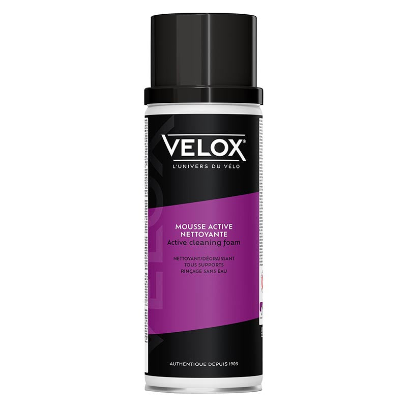 Nettoyant - Dégraissant Vélo Velox Tous Supports Mousse Active Nettoyante (Aerosol 500Ml)