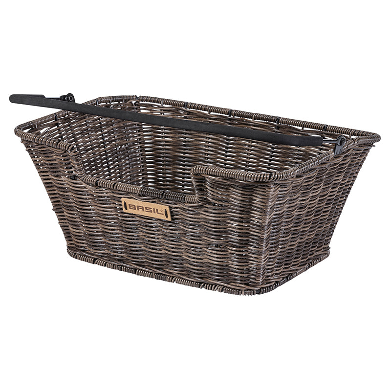Panier Avant - Arrière Osier Synthetique Basil Capri Flex Marron (31X22X13.5 cm)