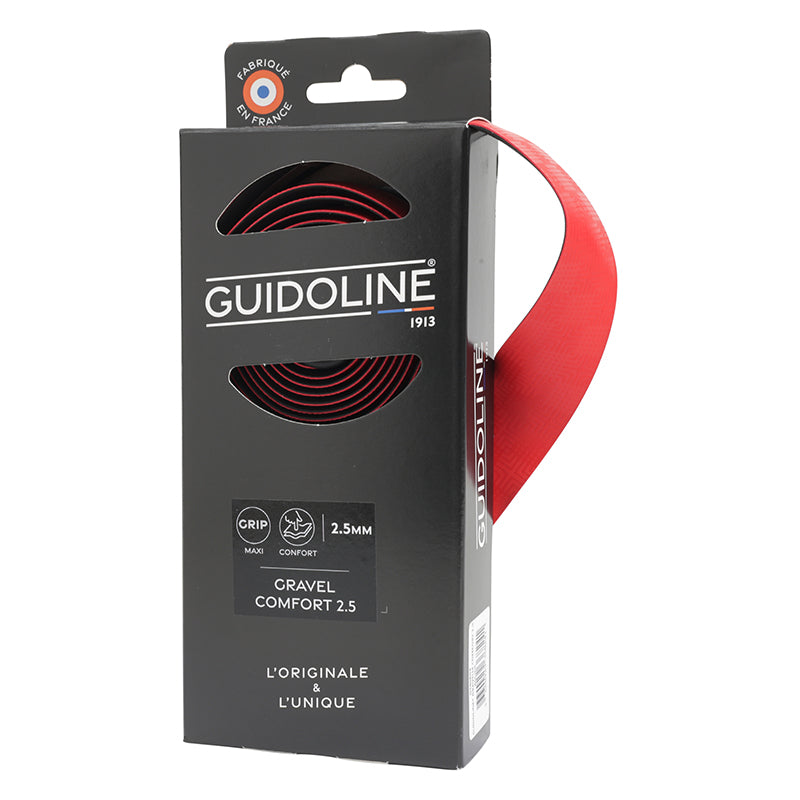Ruban De Guidon - Cintre Velox Gravel Comfort 2,5 mm Rouge - Guidoline