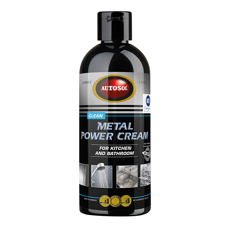 Nettoyant Métal Autosol Power Cream (Flacon 250 Ml) (Entretien Tous Metaux : Alu, Cuivre, Acier...) (Made In Germany - Qualite Premium)