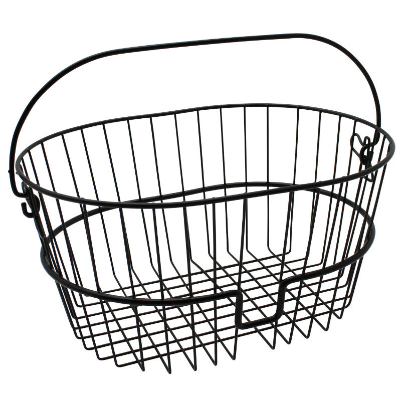 Panier Avant Acier Fil Klickfix Standardkorb 16L Noir Avec Anse Fixation Sur Cintre (41X19X30 cm) (Livre Sans Fixation)